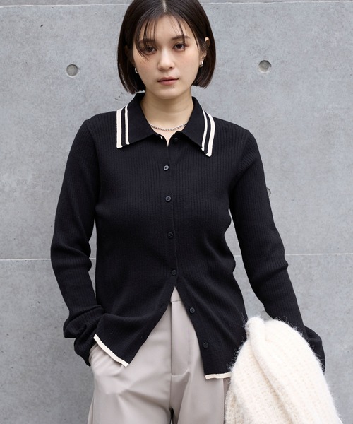 セール】＜マシンウォッシャブル/アンチピリング＞配色ライン ソフト