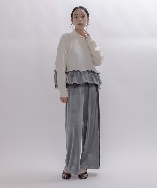 Eimee Law(エイミーロウ)の「ベロアフリルハイネックトップス(その他トップス・レディース・アイボリー/ブラウン/ブラック・FREE)」の17枚目の写真