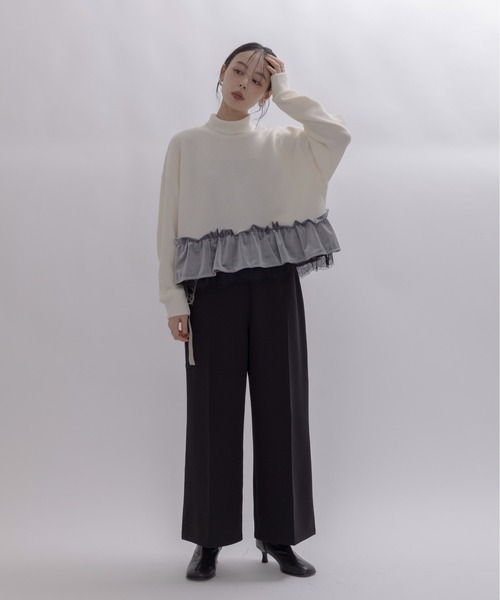 Eimee Law(エイミーロウ)の「ベロアフリルハイネックトップス(その他トップス・レディース・アイボリー/ブラウン/ブラック・FREE)」の19枚目の写真
