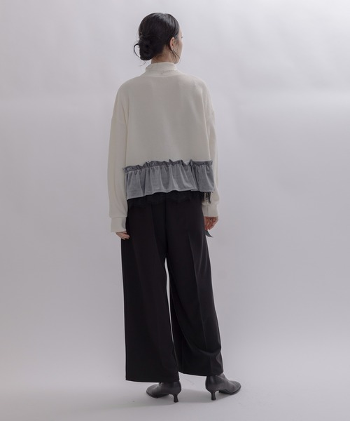 Eimee Law(エイミーロウ)の「ベロアフリルハイネックトップス(その他トップス・レディース・アイボリー/ブラウン/ブラック・FREE)」の21枚目の写真
