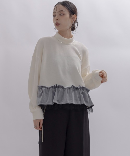 Eimee Law(エイミーロウ)の「ベロアフリルハイネックトップス(その他トップス・レディース・アイボリー/ブラウン/ブラック・FREE)」の22枚目の写真