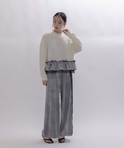 Eimee Law(エイミーロウ)の「ベロアフリルハイネックトップス(その他トップス・レディース・アイボリー/ブラウン/ブラック・FREE)」の18枚目の写真