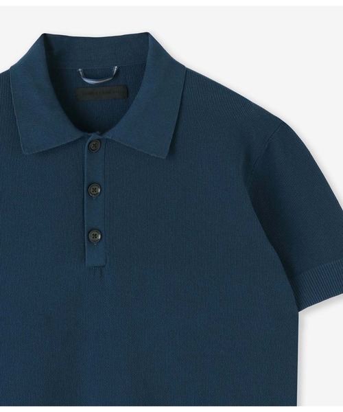 junhashimoto（ジュンハシモト）の「14GG SEED STITCH POLO（ポロシャツ・メンズ・ボルドー・3/4）」の4枚目の写真