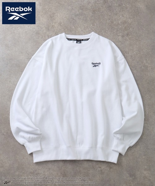 Reebok（リーボック）の「【Reebok/リーボック】裏起毛 ワンポイント刺繍ロゴ クルーネック スウェット トレーナー（スウェット・メンズ・ネイビー/ホワイト/ブラック/アッシュグレー・M/LL/L）」の2枚目の写真