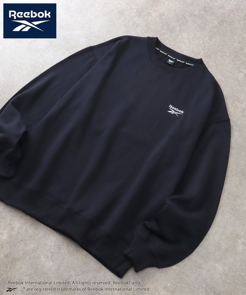 Reebok（リーボック）の「【Reebok/リーボック】裏起毛 ワンポイント刺繍ロゴ クルーネック スウェット トレーナー（スウェット・メンズ・ネイビー/ホワイト/ブラック/アッシュグレー・M/LL/L）」の7枚目の写真