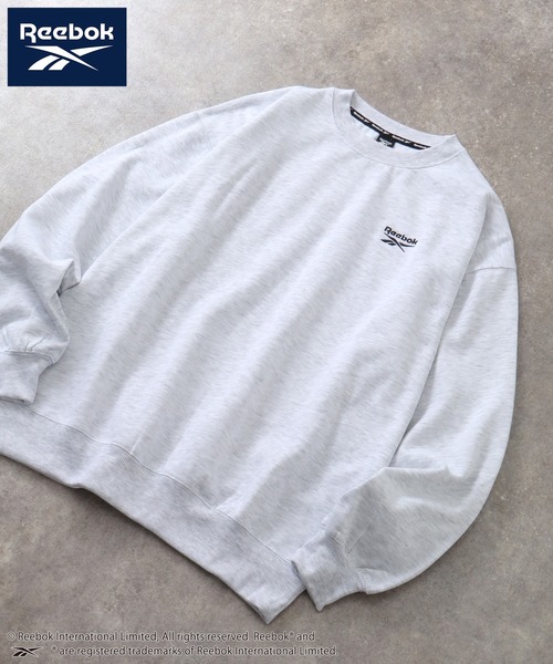 Reebok（リーボック）の「【Reebok/リーボック】裏起毛 ワンポイント刺繍ロゴ クルーネック スウェット トレーナー（スウェット・メンズ・ネイビー/ホワイト/ブラック/アッシュグレー・M/LL/L）」の6枚目の写真