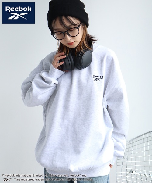 Reebok（リーボック）の「【Reebok/リーボック】裏起毛 ワンポイント刺繍ロゴ クルーネック スウェット トレーナー（スウェット・メンズ・ネイビー/ホワイト/ブラック/アッシュグレー・M/LL/L）」の18枚目の写真
