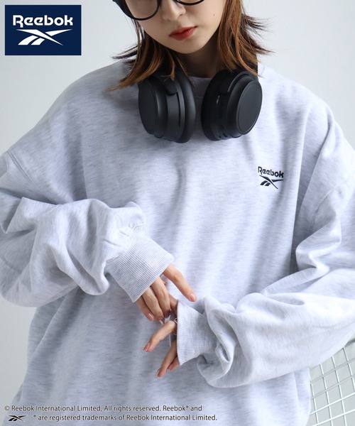 Reebok（リーボック）の「【Reebok/リーボック】裏起毛 ワンポイント刺繍ロゴ クルーネック スウェット トレーナー（スウェット・メンズ・ネイビー/ホワイト/ブラック/アッシュグレー・M/LL/L）」の19枚目の写真