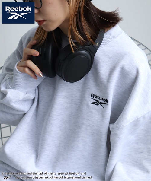 Reebok（リーボック）の「【Reebok/リーボック】裏起毛 ワンポイント刺繍ロゴ クルーネック スウェット トレーナー（スウェット・メンズ・ネイビー/ホワイト/ブラック/アッシュグレー・M/LL/L）」の15枚目の写真