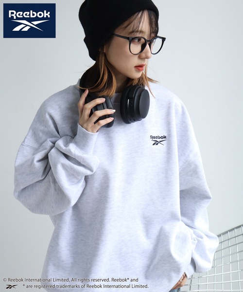 Reebok（リーボック）の「【Reebok/リーボック】裏起毛 ワンポイント刺繍ロゴ クルーネック スウェット トレーナー（スウェット・メンズ・ネイビー/ホワイト/ブラック/アッシュグレー・M/LL/L）」の17枚目の写真