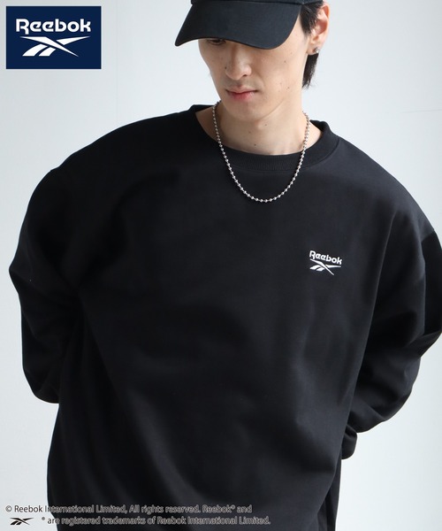 Reebok（リーボック）の「【Reebok/リーボック】裏起毛 ワンポイント刺繍ロゴ クルーネック スウェット トレーナー（スウェット・メンズ・ネイビー/ホワイト/ブラック/アッシュグレー・M/LL/L）」の21枚目の写真