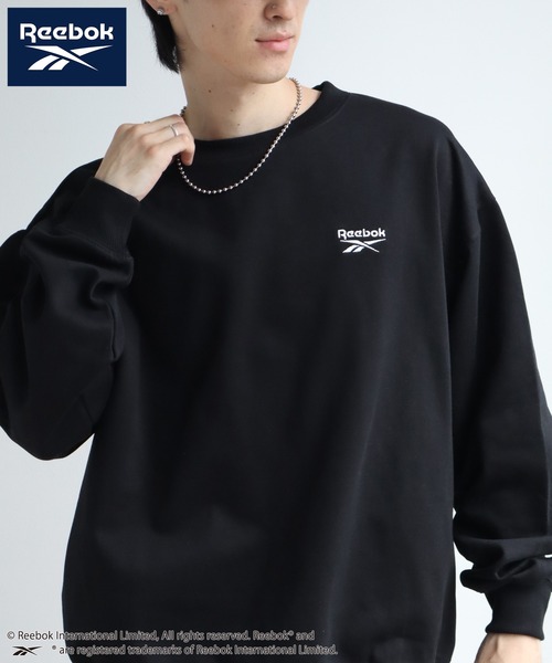 Reebok（リーボック）の「【Reebok/リーボック】裏起毛 ワンポイント刺繍ロゴ クルーネック スウェット トレーナー（スウェット・メンズ・ネイビー/ホワイト/ブラック/アッシュグレー・M/LL/L）」の22枚目の写真