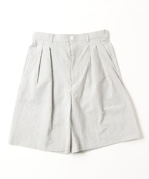 FREAK'S STORE(フリークスストア)の「THOUSAND MILE/サウザンドマイル TUCK SHORT PANTS/タックショートパンツ(その他パンツ・レディース・サックスブルー/グレー・MEDIUM/SMALL)」の1枚目の写真