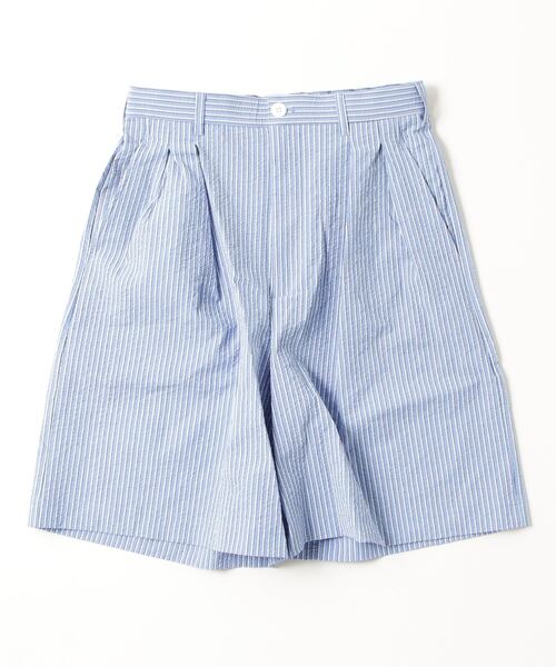 FREAK'S STORE(フリークスストア)の「THOUSAND MILE/サウザンドマイル TUCK SHORT PANTS/タックショートパンツ(その他パンツ・レディース・サックスブルー/グレー・MEDIUM/SMALL)」の2枚目の写真