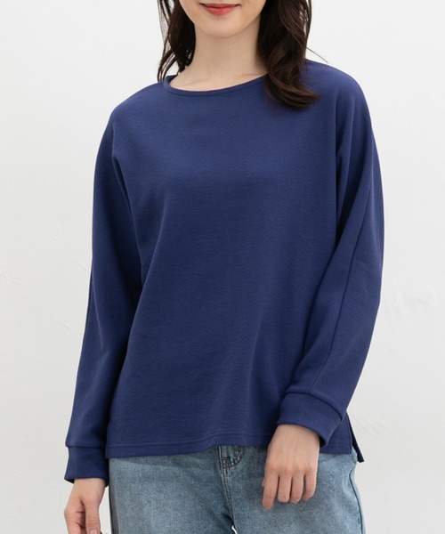 Honeys(ハニーズ)の「ドルマントップス(Tシャツ/カットソー・レディース・オレンジ/ベージュ/グリーン/ブルー/ブラック・L/LL/M)」の4枚目の写真