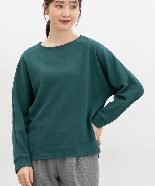 Honeys(ハニーズ)の「ドルマントップス(Tシャツ/カットソー・レディース・オレンジ/ベージュ/グリーン/ブルー/ブラック・L/LL/M)」の3枚目の写真