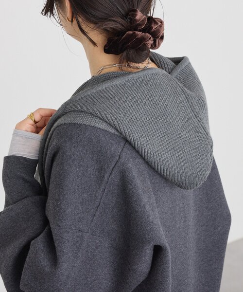 RIVE DROITE(リヴドロワ)の「ニットフード(ストール/ショール・レディース・グレー/ブルー/ブラウン・FREE)」の1枚目の写真