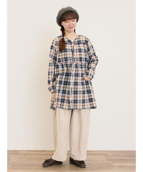 セール】◎サッカーチェックチュニック（チュニック）｜Samansa Mos2