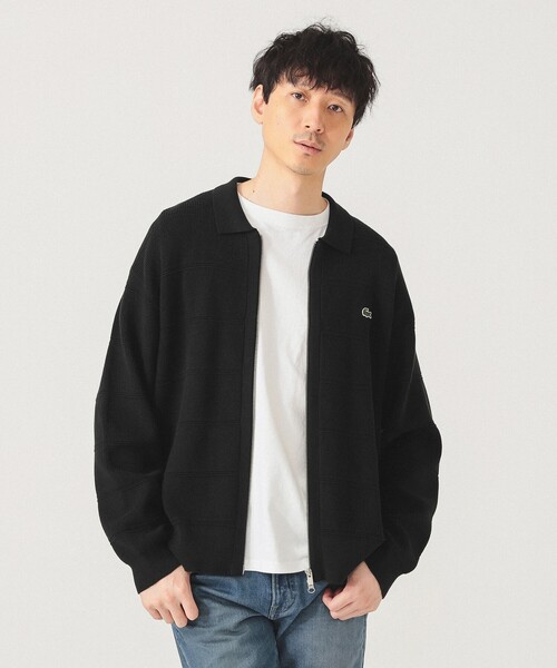 LACOSTE（ラコステ）の「【別注】LACOSTE / ジップ カーディガン（ニット/セーター・メンズ・ブラック/ベージュ/ネイビー・2/3/4/5）」の5枚目の写真