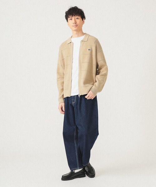 LACOSTE（ラコステ）の「【別注】LACOSTE / ジップ カーディガン（ニット/セーター・メンズ・ブラック/ベージュ/ネイビー・2/3/4/5）」の6枚目の写真