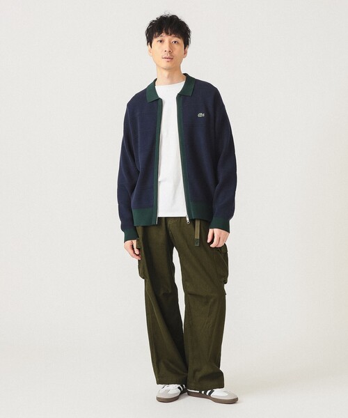 LACOSTE（ラコステ）の「【別注】LACOSTE / ジップ カーディガン（ニット/セーター・メンズ・ブラック/ベージュ/ネイビー・2/3/4/5）」の8枚目の写真