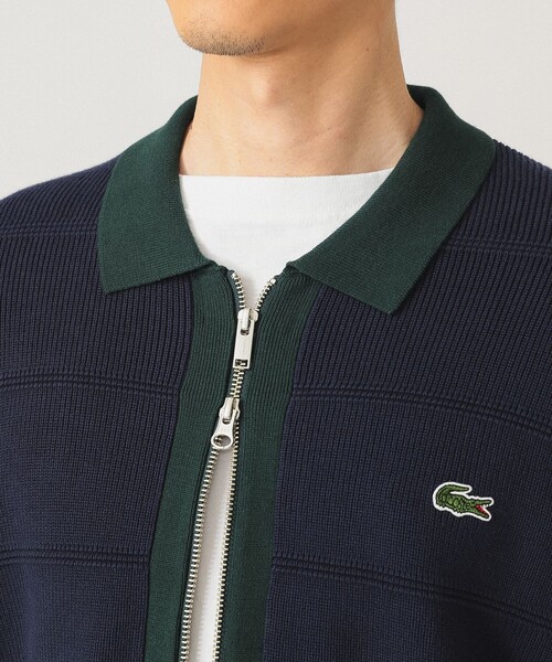 LACOSTE（ラコステ）の「【別注】LACOSTE / ジップ カーディガン（ニット/セーター・メンズ・ブラック/ベージュ/ネイビー・2/3/4/5）」の13枚目の写真