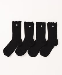 Lace Ladies（レースレディース）の「【4足セット】透かし編み メロウ フラワー モチーフ クルー ソックス（ソックス/靴下）」
