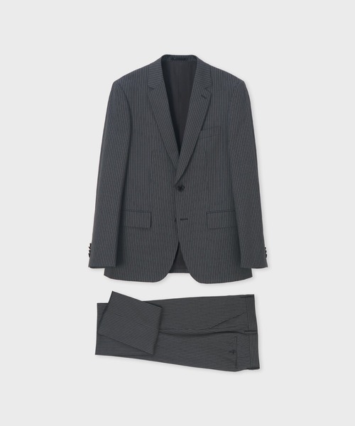 ピンストライプ ストレッチ 2ボタンスーツ / 253009 1439（スーツ