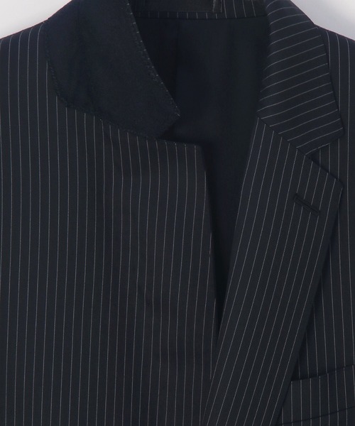 ピンストライプ ストレッチ 2ボタンスーツ / 253009 1439（スーツ