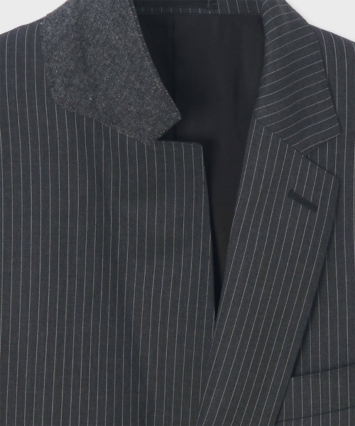 ピンストライプ ストレッチ 2ボタンスーツ / 253009 1439（スーツ