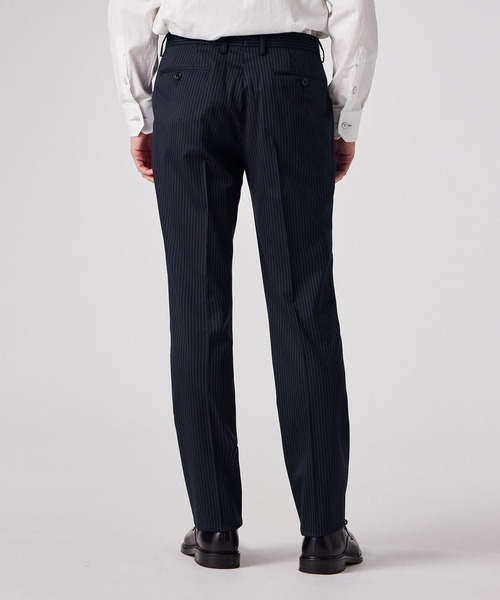 ピンストライプ ストレッチ 2ボタンスーツ / 253009 1439（スーツ