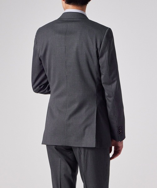 ピンストライプ ストレッチ 2ボタンスーツ / 253009 1439（スーツ