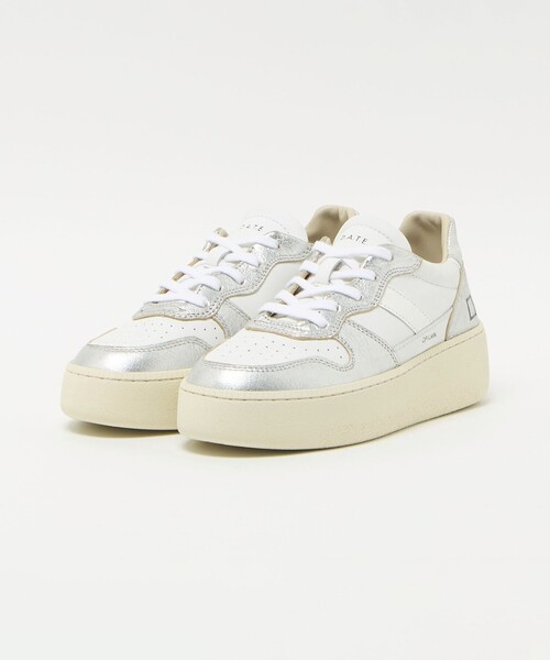 D.A.T.E.（デイト）の「＜D.A.T.E.＞COURT プラットフォーム スニーカー（スニーカー・レディース・ホワイト・24.5cm/25.5cm/23.5cm）」の2枚目の写真