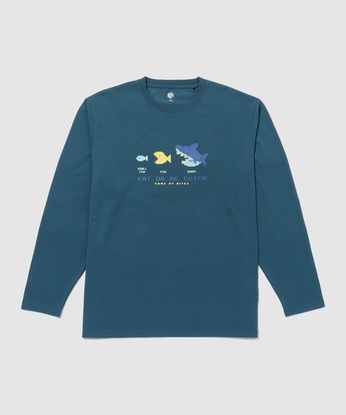 Mac-House(マックハウス)の「【T-GRAPHICS / ティーグラフィックス】ゲームデザイン長袖Tシャツ(Tシャツ/カットソー・メンズ・グレー/チャコールグレー/ホワイト/ブルーグリーン/ブラック・XL/L/M/S)」の5枚目の写真