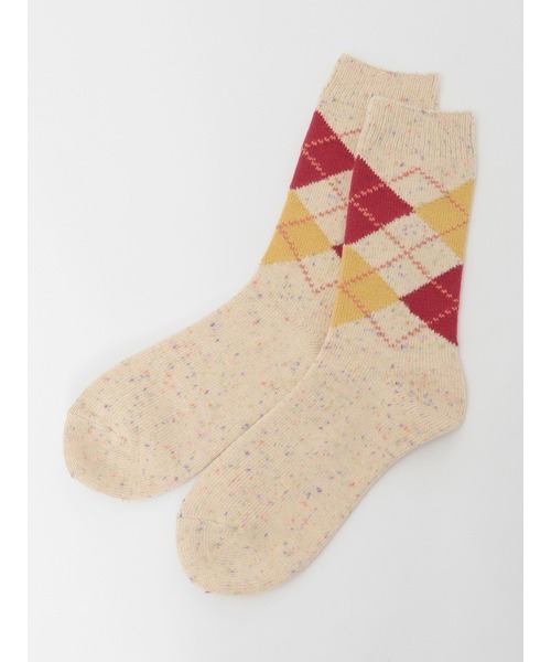 PINK HOUSE（ピンクハウス）の「アーガイルソックス（ソックス/靴下・レディース・キナリ/ダークブラウン/ピンク・フリー）」の8枚目の写真