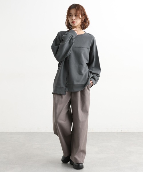 セール】リメイク風裏毛切り替えスウェット（スウェット）｜studio