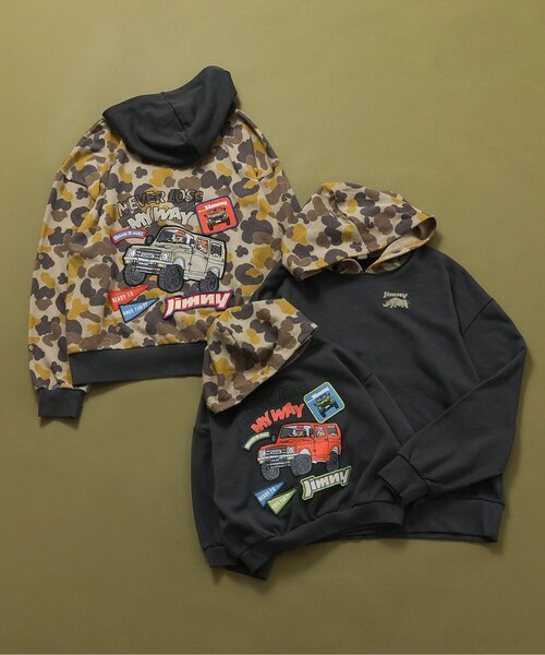 BREEZE(ブリーズ)の「【リンク】Jimnyコラボ ワッペンパーカー(大人)(パーカー・メンズ・ブラック/カーキ・LARGE/MEDIUM)」の6枚目の写真