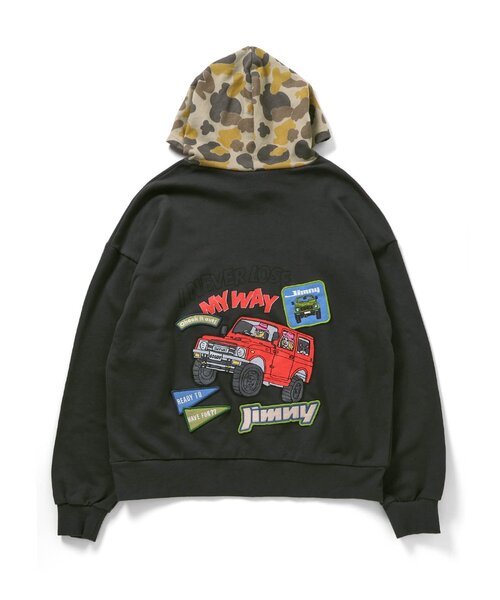 BREEZE(ブリーズ)の「【リンク】Jimnyコラボ ワッペンパーカー(大人)(パーカー・メンズ・ブラック/カーキ・LARGE/MEDIUM)」の3枚目の写真