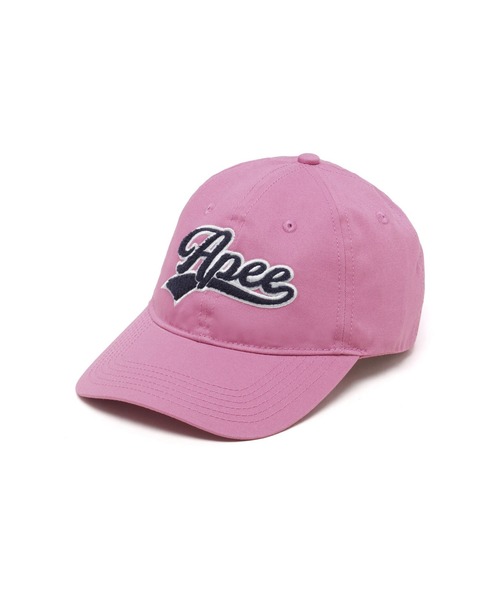 A BATHING APE(アベイシングエイプ)の「CHINELLE LOGO BASEBALL CAP(キャップ・レディース・ネイビー/ピンク/アイボリー・FREE)」の3枚目の写真