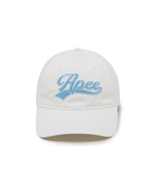 A BATHING APE(アベイシングエイプ)の「CHINELLE LOGO BASEBALL CAP(キャップ・レディース・ネイビー/ピンク/アイボリー・FREE)」の4枚目の写真