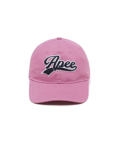 A BATHING APE(アベイシングエイプ)の「CHINELLE LOGO BASEBALL CAP(キャップ・レディース・ネイビー/ピンク/アイボリー・FREE)」の6枚目の写真