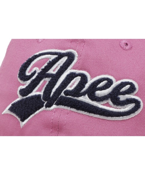 A BATHING APE(アベイシングエイプ)の「CHINELLE LOGO BASEBALL CAP(キャップ・レディース・ネイビー/ピンク/アイボリー・FREE)」の12枚目の写真