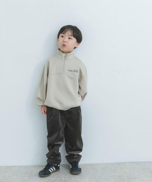 URBAN RESEARCH DOORS(アーバンリサーチドアーズ)の「『セットアップ対応』ハーフジップダンボールプルオーバー(KIDS)(Tシャツ/カットソー・キッズ・ベージュ/ブラック/グレー・135/120/105)」の5枚目の写真