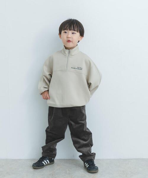 URBAN RESEARCH DOORS(アーバンリサーチドアーズ)の「『セットアップ対応』ハーフジップダンボールプルオーバー(KIDS)(Tシャツ/カットソー・キッズ・ベージュ/ブラック/グレー・135/120/105)」の6枚目の写真