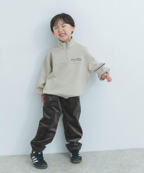 URBAN RESEARCH DOORS(アーバンリサーチドアーズ)の「『セットアップ対応』ハーフジップダンボールプルオーバー(KIDS)(Tシャツ/カットソー・キッズ・ベージュ/ブラック/グレー・135/120/105)」の7枚目の写真