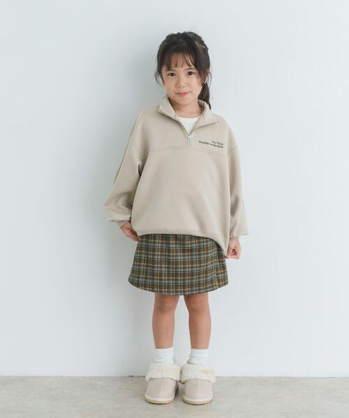 URBAN RESEARCH DOORS(アーバンリサーチドアーズ)の「『セットアップ対応』ハーフジップダンボールプルオーバー(KIDS)(Tシャツ/カットソー・キッズ・ベージュ/ブラック/グレー・135/120/105)」の12枚目の写真
