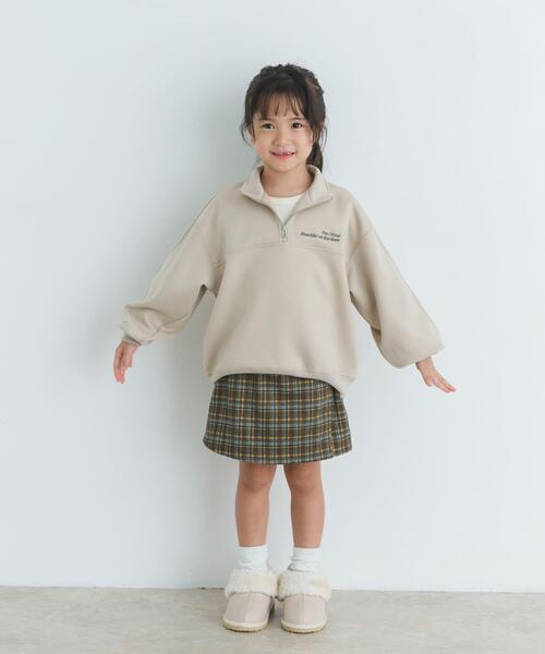 URBAN RESEARCH DOORS(アーバンリサーチドアーズ)の「『セットアップ対応』ハーフジップダンボールプルオーバー(KIDS)(Tシャツ/カットソー・キッズ・ベージュ/ブラック/グレー・135/120/105)」の13枚目の写真