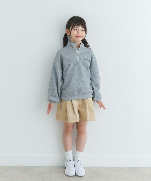 URBAN RESEARCH DOORS（アーバンリサーチドアーズ）の「『セットアップ対応』ハーフジップダンボールプルオーバー(KIDS)（Tシャツ/カットソー・キッズ・ベージュ/ブラック/グレー・135/120/105）」の6枚目の写真