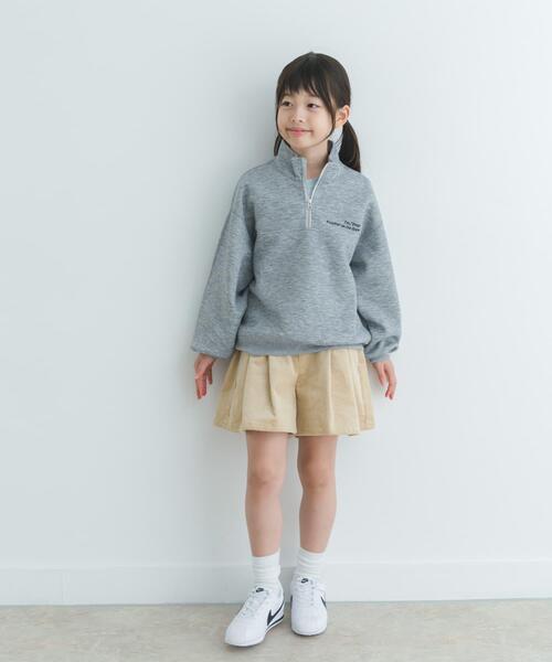 URBAN RESEARCH DOORS（アーバンリサーチドアーズ）の「『セットアップ対応』ハーフジップダンボールプルオーバー(KIDS)（Tシャツ/カットソー・キッズ・ベージュ/ブラック/グレー・135/120/105）」の8枚目の写真