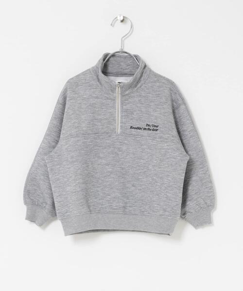 URBAN RESEARCH DOORS（アーバンリサーチドアーズ）の「『セットアップ対応』ハーフジップダンボールプルオーバー(KIDS)（Tシャツ/カットソー・キッズ・ベージュ/ブラック/グレー・135/120/105）」の9枚目の写真